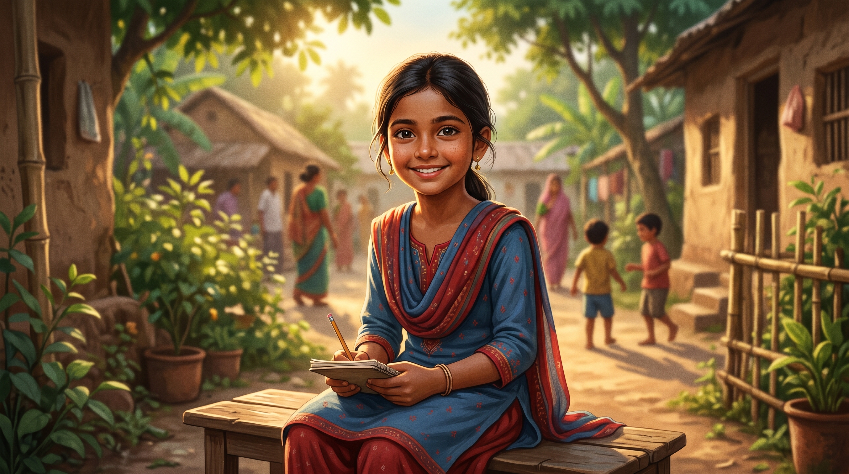 Mina, semi-realistic human portrait